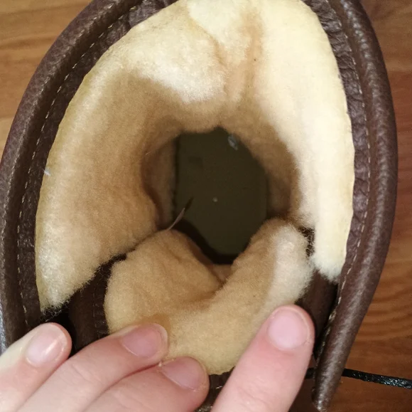 L.L. Bean Sherpa Lined Lace-Up Duck Boots Women's Size 8 - Picture 3 of 5